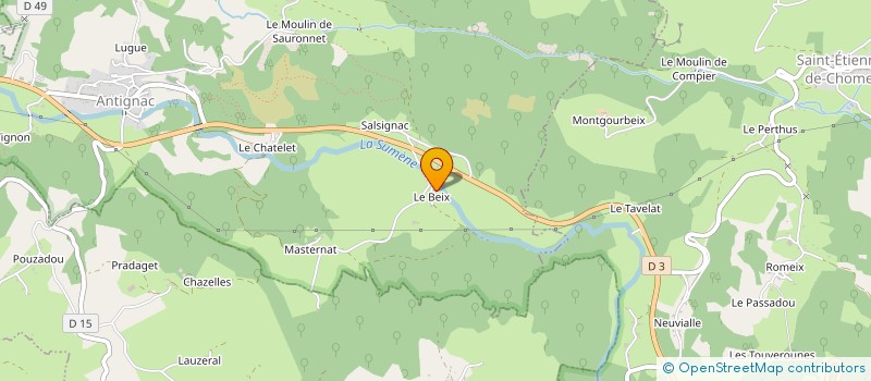 localisation de l'entreprise MADAME SOPHIE VASSALLI à ANTIGNAC