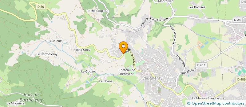 localisation de l'entreprise MADAME SOPHIE VEUILLEZ  VAUGNERAY