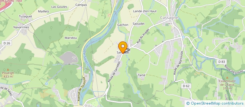 localisation de l'entreprise MADAME SOPHIE VISIER  CASSAGNE