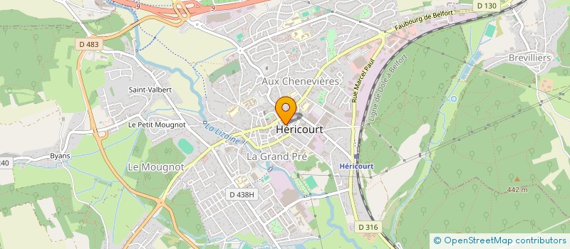 localisation de l'entreprise MADAME SOPHIE VIVIER  HERICOURT