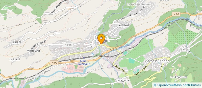 localisation de l'entreprise MADAME SORAYA BOULLIC à AIME-LA-PLAGNE