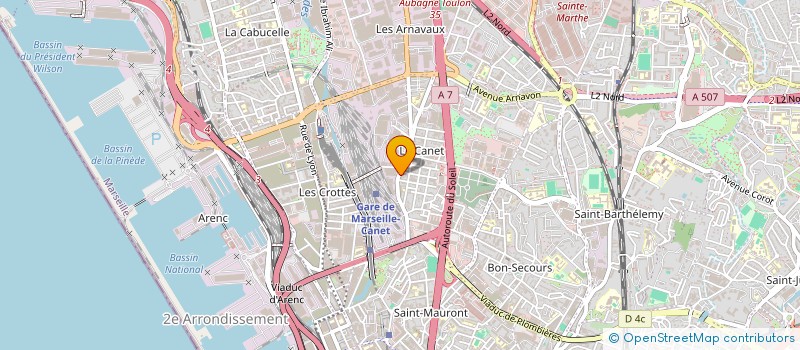 localisation de l'entreprise MADAME SORAYA BOUZIDI  MARSEILLE