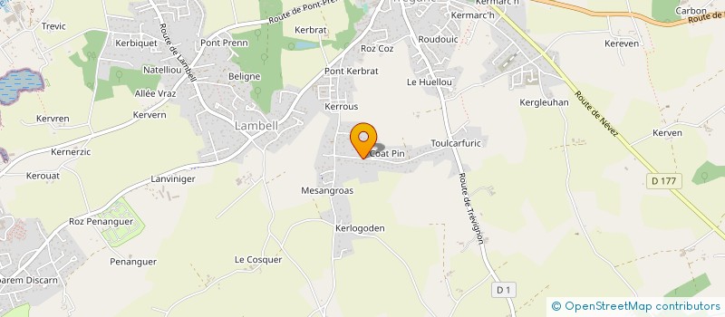 localisation de l'entreprise MADAME SOUAD DAHMANI  TREGUNC