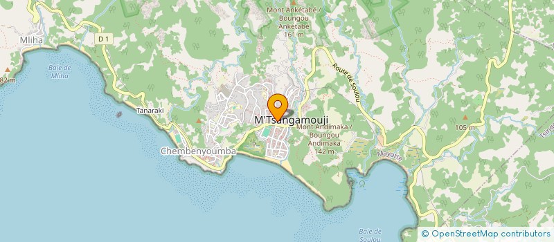 localisation de l'entreprise MADAME SOUOIRIVE AINOUDDINE à M'TSANGAMOUJI