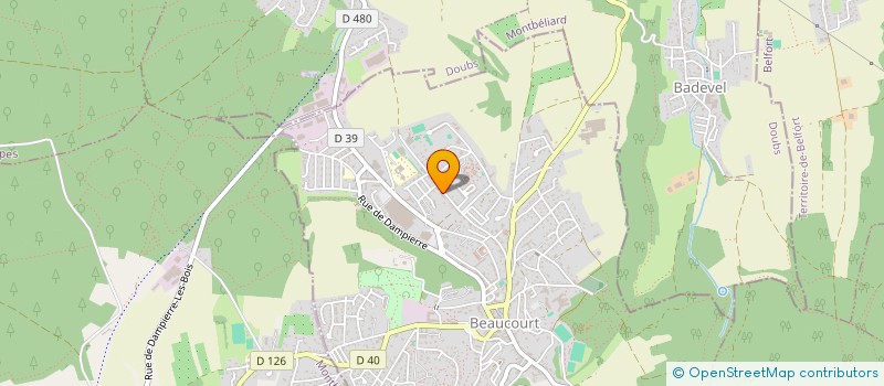 localisation de l'entreprise MADAME STACY PINGUAUD  BEAUCOURT