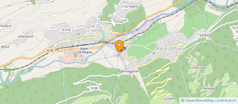 localisation de l'entreprise MADAME STANISLAVA BOUDNIKOVA  LA PLAGNE TARENTAISE