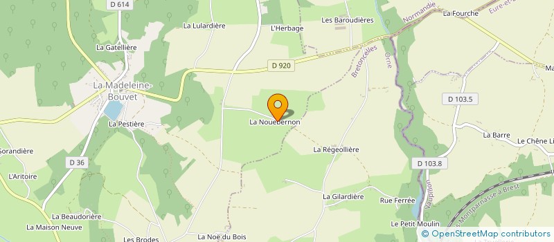localisation de l'entreprise MADAME STECY OLIVIER à LA MADELEINE-BOUVET