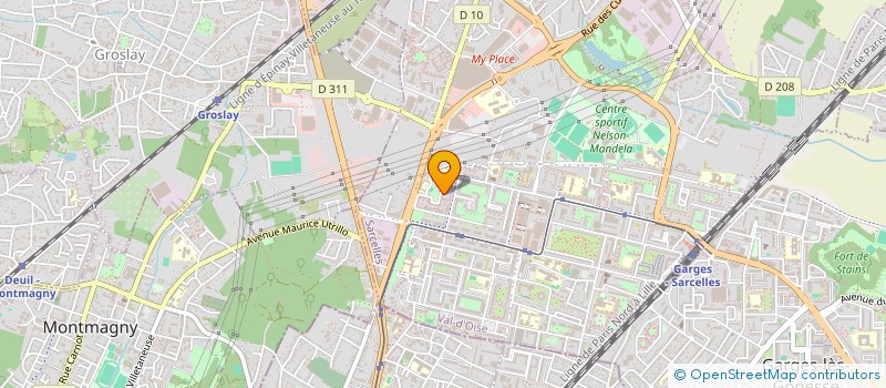 localisation de l'entreprise MADAME STEFFY CASSAMAJOR  SARCELLES