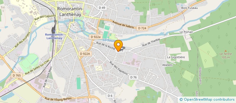 localisation de l'entreprise MADAME STEFFY FERON  ROMORANTIN-LANTHENAY