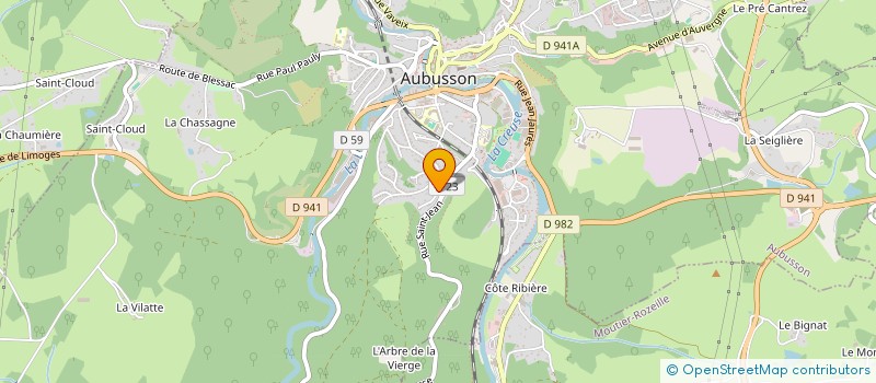 localisation de l'entreprise MADAME STENIA DOMANSKI à AUBUSSON