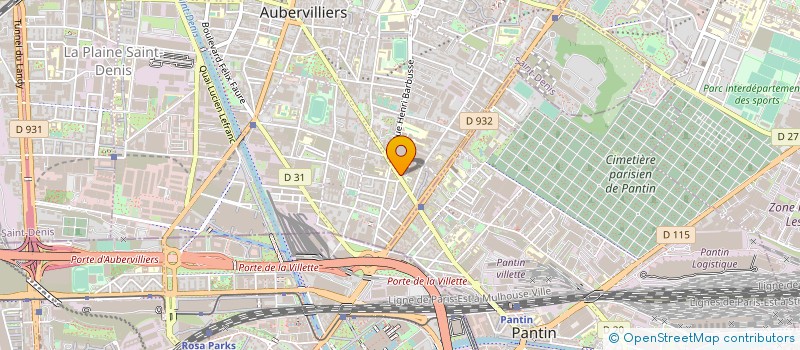 localisation de l'entreprise MADAME STEPHANE BARES à AUBERVILLIERS