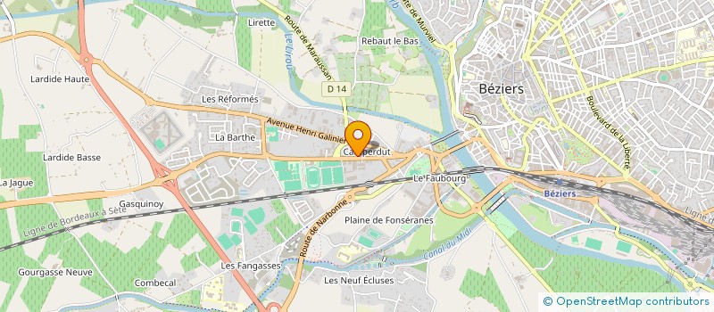 localisation de l'entreprise MADAME STEPHANIE BARDIN à BEZIERS