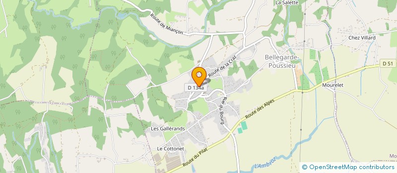 localisation de l'entreprise MADAME STEPHANIE BARRAL  BELLEGARDE-POUSSIEU