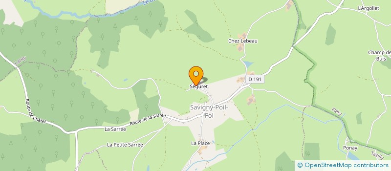 localisation de l'entreprise MADAME STEPHANIE BEGUET à SAVIGNY-POIL-FOL
