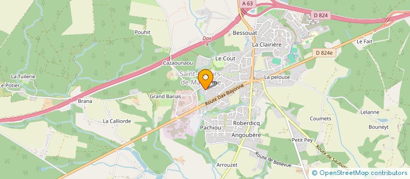 localisation de l'entreprise MADAME STEPHANIE BELLANGER  SAINT-GEOURS-DE-MAREMNE