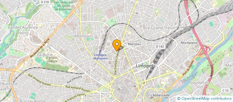 localisation de l'entreprise MADAME STEPHANIE BESOMBE  LIMOGES