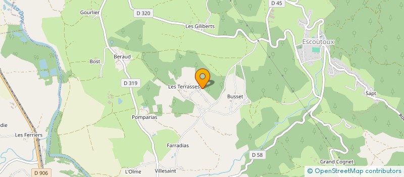 localisation de l'entreprise MADAME STEPHANIE BIANCHERI  ESCOUTOUX