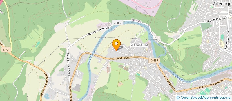 localisation de l'entreprise MADAME STEPHANIE BOILLON  MANDEURE