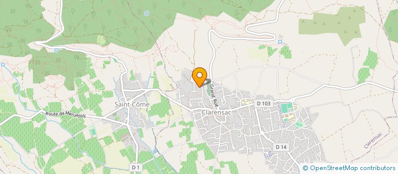 localisation de l'entreprise MADAME STEPHANIE BONNEAU  CLARENSAC