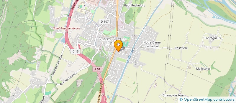 localisation de l'entreprise MADAME STEPHANIE BORIE à VARCES-ALLIERES-ET-RISSET