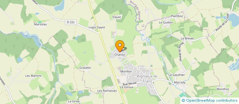 localisation de l'entreprise MADAME STEPHANIE BORNGESSER  RIGNIEUX-LE-FRANC