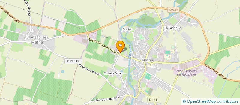 localisation de l'entreprise MADAME STEPHANIE BOULANGER  BLANZAC-LES-MATHA