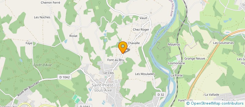 localisation de l'entreprise MADAME STEPHANIE BRISSAUD à SAINT-PRIEST-SOUS-AIXE