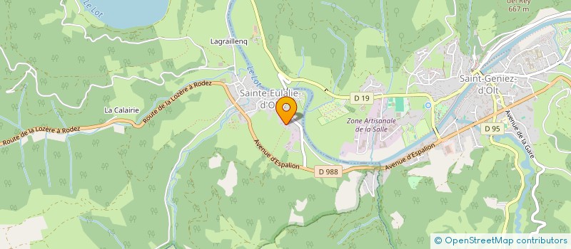 localisation de l'entreprise MADAME STEPHANIE BURLIGA  SAINTE EULALIE D'OLT