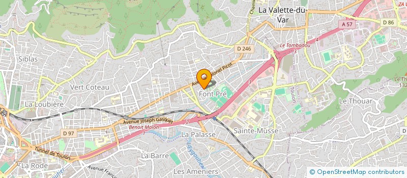 localisation de l'entreprise MADAME STEPHANIE CAILLIARD à TOULON