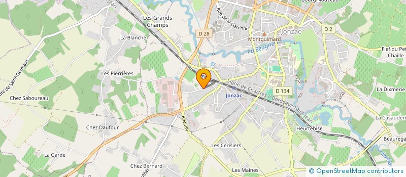 localisation de l'entreprise MADAME STEPHANIE CHAUVET à JONZAC