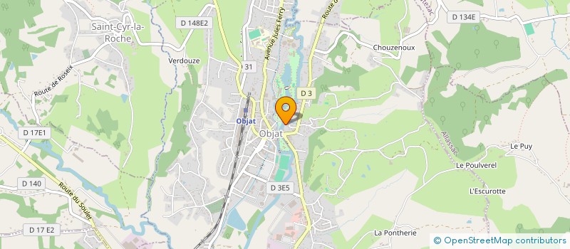 localisation de l'entreprise MADAME STEPHANIE CHEVALERIN  OBJAT