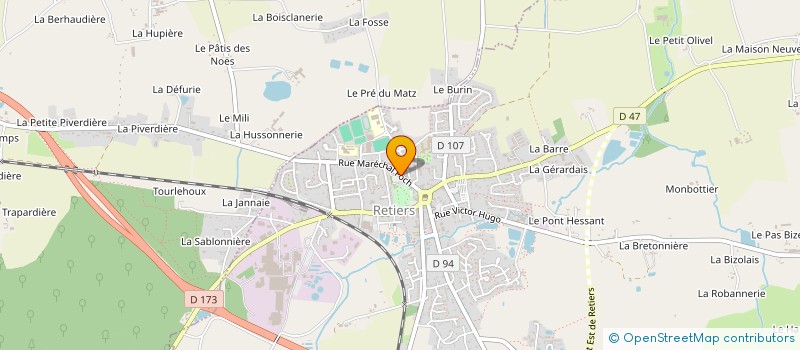 localisation de l'entreprise MADAME STEPHANIE CHEVALIER  RETIERS