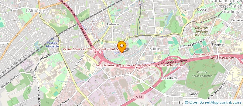 localisation de l'entreprise MADAME STEPHANIE DARRICAU  PESSAC