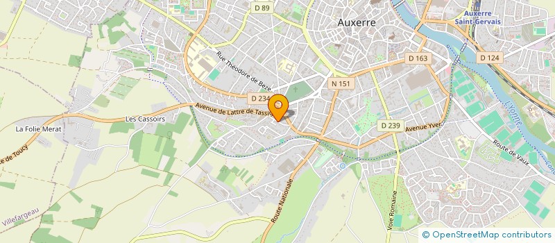 localisation de l'entreprise MADAME STEPHANIE DEJONGHE  AUXERRE