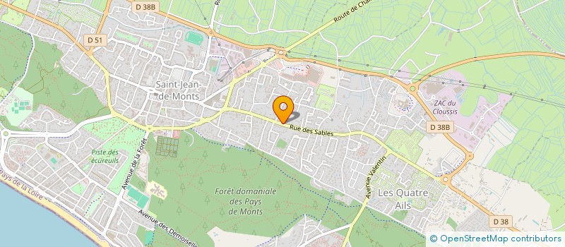 localisation de l'entreprise MADAME STEPHANIE DUMAS à SAINT-JEAN-DE-MONTS