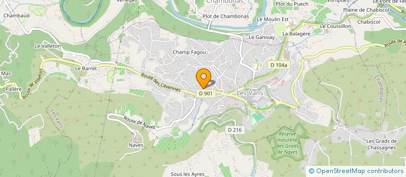 localisation de l'entreprise MADAME STEPHANIE FAURE  LES VANS