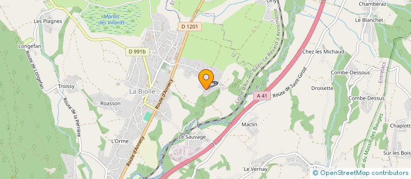 localisation de l'entreprise MADAME STEPHANIE FRECHIN  LA BIOLLE