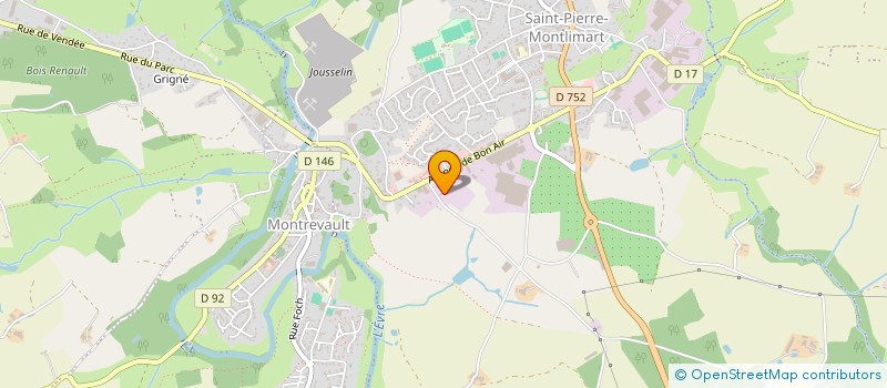 localisation de l'entreprise MADAME STEPHANIE GROLLEAU à MONTREVAULT-SUR-EVRE