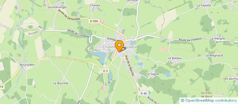 localisation de l'entreprise MADAME STEPHANIE HILL à CHATELUS-MALVALEIX