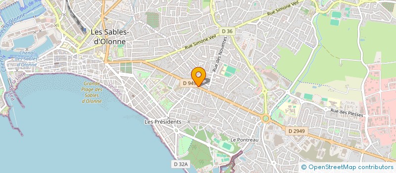 localisation de l'entreprise MADAME STEPHANIE JADAUD à LES SABLES D'OLONNE