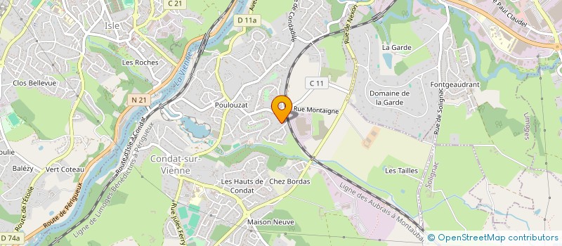 localisation de l'entreprise MADAME STEPHANIE JANNY  CONDAT-SUR-VIENNE