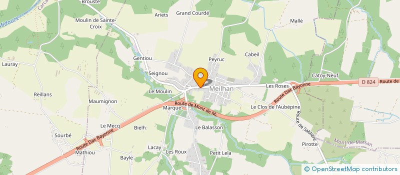 localisation de l'entreprise MADAME STEPHANIE LACROUTS  MEILHAN