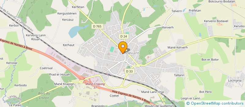 localisation de l'entreprise MADAME STEPHANIE LE MENTEC  LANDEVANT