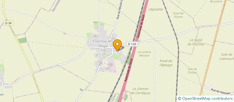 localisation de l'entreprise MADAME STEPHANIE LEGRAND  FRESNOY-LES-ROYE