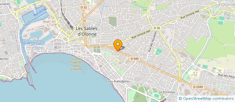 localisation de l'entreprise MADAME STEPHANIE MORISSON à LES SABLES D'OLONNE