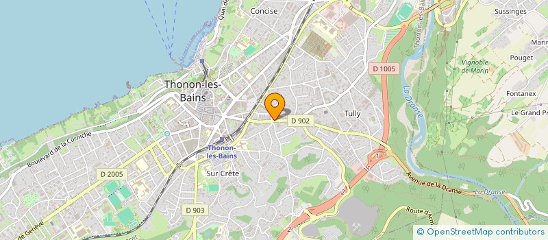 localisation de l'entreprise MADAME STEPHANIE OLMINI  THONON-LES-BAINS