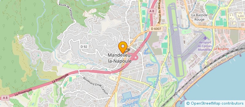 localisation de l'entreprise MADAME STEPHANIE PAVY  MANDELIEU-LA-NAPOULE