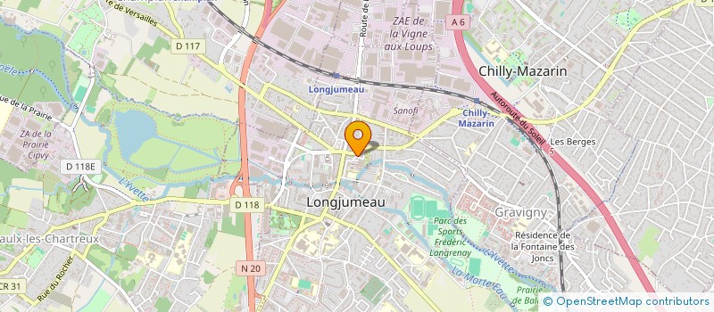localisation de l'entreprise MADAME STEPHANIE PICOT à LONGJUMEAU