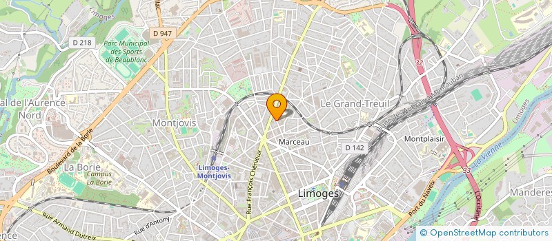 localisation de l'entreprise MADAME STEPHANIE POURCAT à LIMOGES