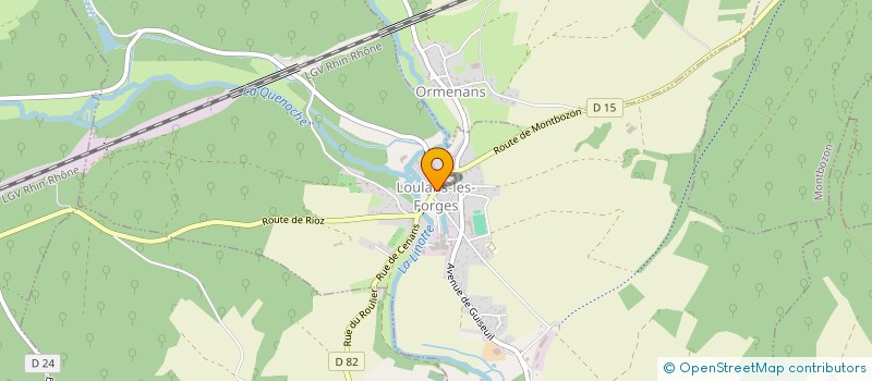 localisation de l'entreprise MADAME STEPHANIE QUELOZ  LOULANS-VERCHAMP